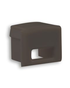 Endkappe EC5B schwarz für Aufbauprofil Midi 12, mit Kabeldurchführung, 1 STK