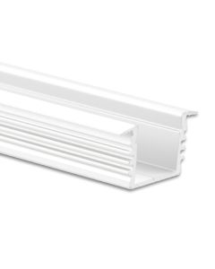 LED Einbauprofil Midi 12 Aluminium weiß RAL 9010, 200cm