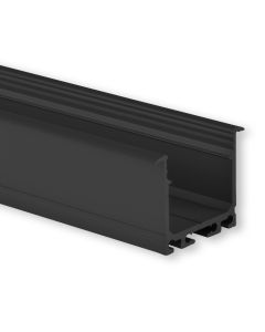 LED Einbauprofil Maxi 24 Aluminium schwarz RAL9005, 200cm