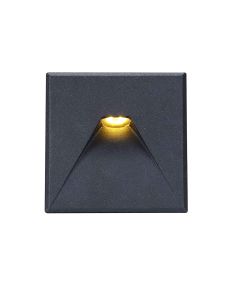 LED Wandeinbauleuchte Sys-Wall68, Plug&Play-F, 3W, 4000K und Cover eckig, schwarz 2