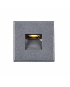 LED Wandeinbauleuchte Sys-Wall68, Plug&Play-F, 3W, 4000K und Cover eckig, silber 3