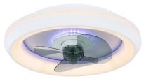 Deckenventilator Metall weiß, LED, 03631