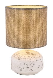 Tischleuchte Keramik grau antik, 1x E14