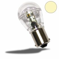 LED BA15S Birne, 10-30V/DC,  16SMD, 0,7 Watt, warmweiß