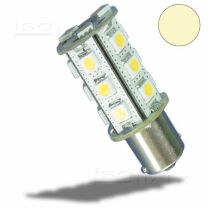 LED BA15S Leuchtmittel, 10-30V/DC,  18SMD, 3 Watt, warmweiß