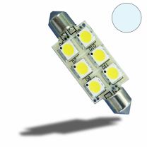 LED Soffitte 37mm 10-30V/DC, 6SMD, 1 Watt, Kaltweiß