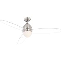PREMIER Ventilator nickel matt, Polycarbonat klar, Glas opal, 3 Stufen, rechts-l