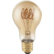 DUBAN LED Leuchtmittel messing, Glas amber, E27 Edison LED Filament, AGL Form,, D:60, H:113, inkl. 1