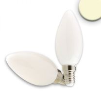 E14 Kerze milky, 2W, dimmbar, warmweiss