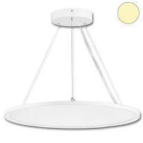 LED Office Hängeleuchte rund, 61cm, UGR<19, 40W, weiß, warmweiß, dimmbar