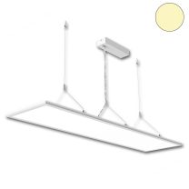 LED Office Hängeleuchte eckig, 30x120cm, UGR<19, 40W, weiß, warmweiß, dimmbar