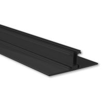 LED Leuchtenprofil Doppelseitig Aluminium schwarz eloxiert, 200cm