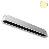 LED Deckeneinbauleuchte Linear Reflektor weiß/schwarz , dimmbar, 30W, warmweiß