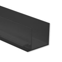 LED Trockenbauprofil Schattenfuge 8, schwarz eloxiert RAL 9005 200cm