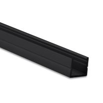 LED Aufbauprofil Mini 8 Aluminium schwarz RAL 9005, 200cm