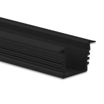 LED Einbauprofil Midi 12 Aluminium schwarz, 200cm