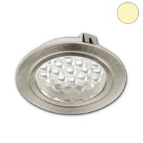 LED Möbeleinbaustrahler Plug&PlayF silber, 4W, 60°, 12V DC warmweiß 3000K, dimmbar