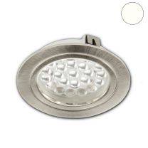 LED Möbeleinbaustrahler Plug&PlayF silber, 4W, 60°, 24V DC warmweiß 3000K, dimmbar