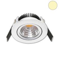 LED Einbaustrahler Plug&PlayF weiss 5W, IP52, 24V DC, warmweiß 2700K, dimmbar