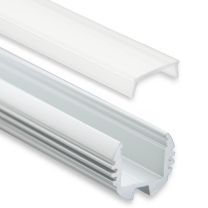 Profi LED Rundprofil Mini 12 opal, 2 Meter inkl. milchiger Abdeckung