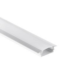 Profi LED Einbauprofil Mini 12 opal, 2 Meter inkl. milchiger Abdeckung