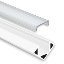 Profi LED Eckprofil Mini 11 weiss, 2 Meter inkl. klarer Abdeckung