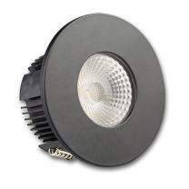 LED Einbaustrahler IP65 für GU10 Leuchtmittel inkl. Cover rund, schwarz