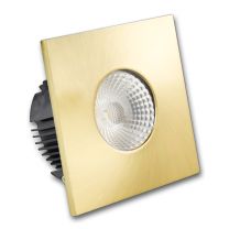 LED Einbaustrahler IP65 für GU10 Leuchtmittel inkl. Cover eckig, gold