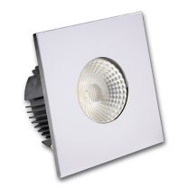 LED Einbaustrahler IP65 für GU10 Leuchtmittel inkl. Cover eckig, chrom