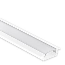 Profi LED Einbauprofil Mini 12 weiss, 2 Meter inkl. flacher milchiger Abdeckung