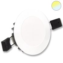 LED Einbaustrahler Slim, rund, weiss, 12W, IP44, 100°, 3000/4000K wählbar