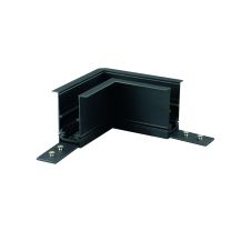Track48 Eckschiene 90° horizontal für Einbauschiene, schwarz, nicht stromführend