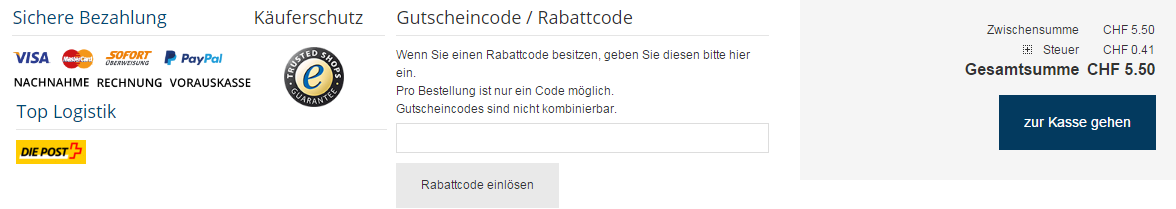 Gutscheincode einlösen