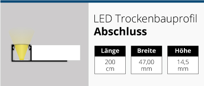 LED Trockenbauprofil Abschluss