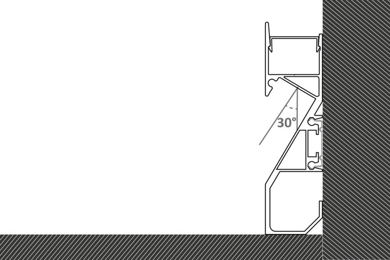 LED Sockelleistenprofil Skizze