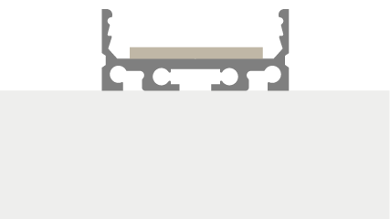 Aufbauprofil Mini 20 Flach