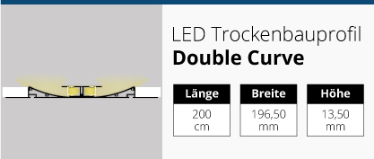 LED Trockenbauprofil Double Curve