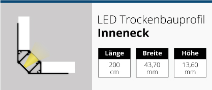LED Trockenbauprofil Inneneck