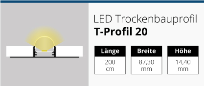 LED Trockenbauprofil T20