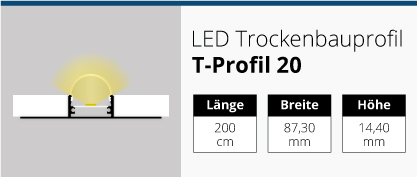 LED Trockenbauprofil T20