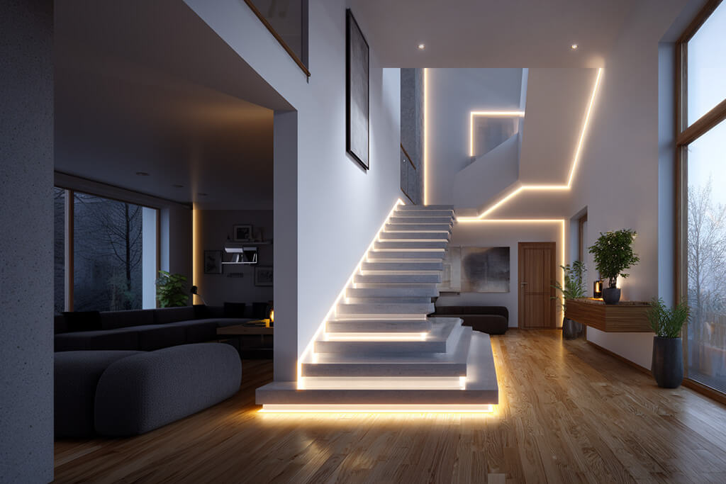 LED Stufenbeleuchtung mit passendem Trafo