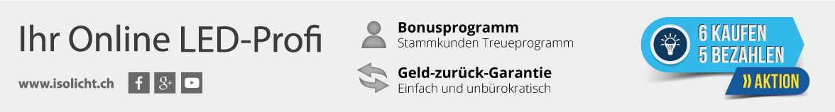 Isolicht.ch LED Beleuchtung LED Leuchtmittel